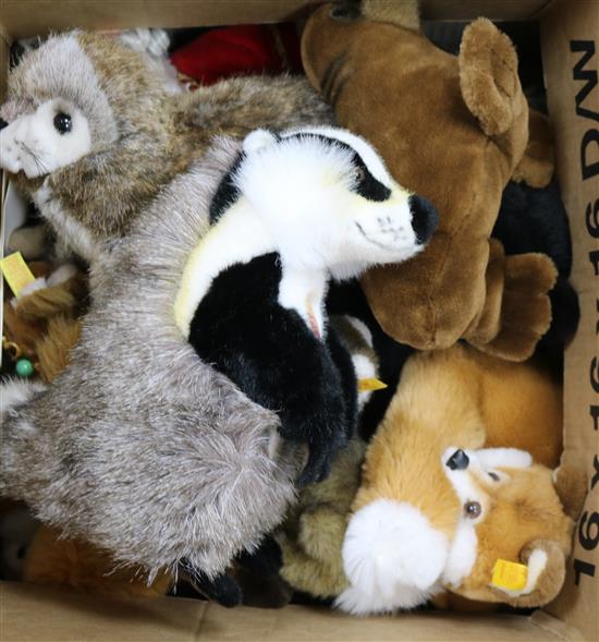 A Collection of Steiff stuffed toy animals